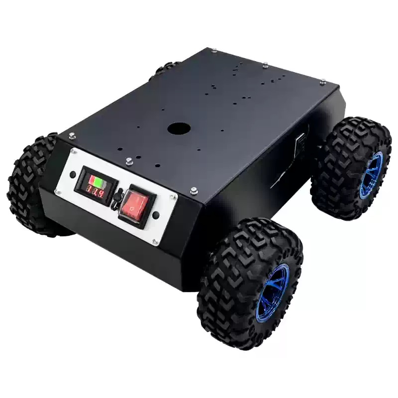 4WD-kapslat stålhjulsrobotchassi