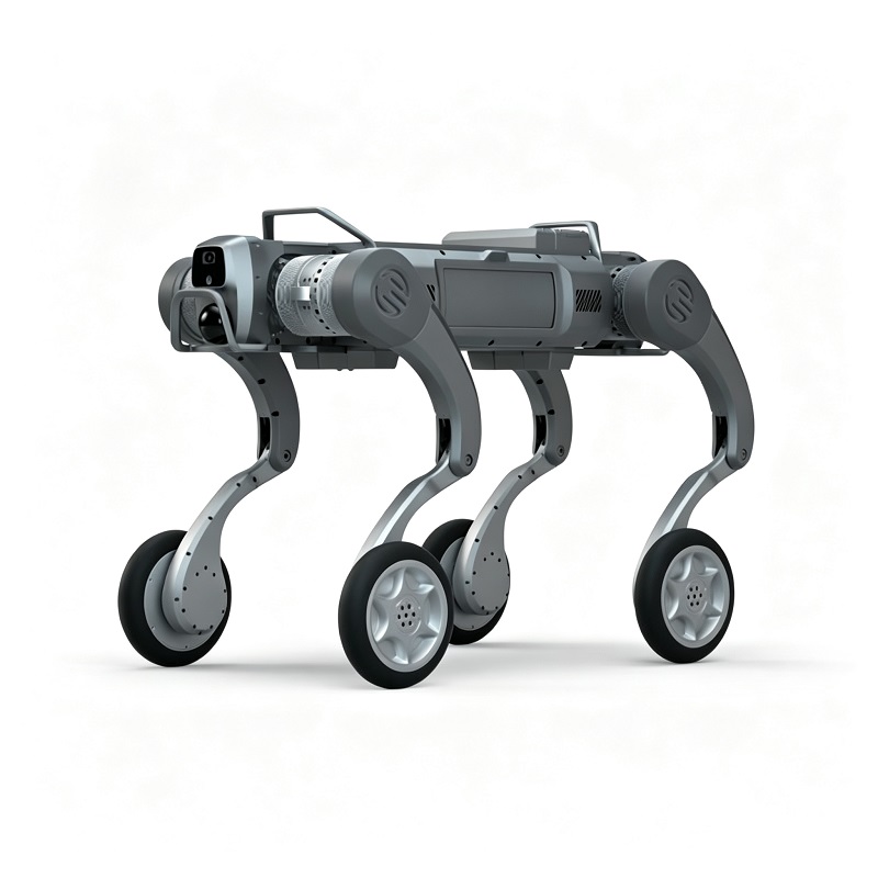 Hybrid hjul-ben robotchassi Fyrbäddsrobothund