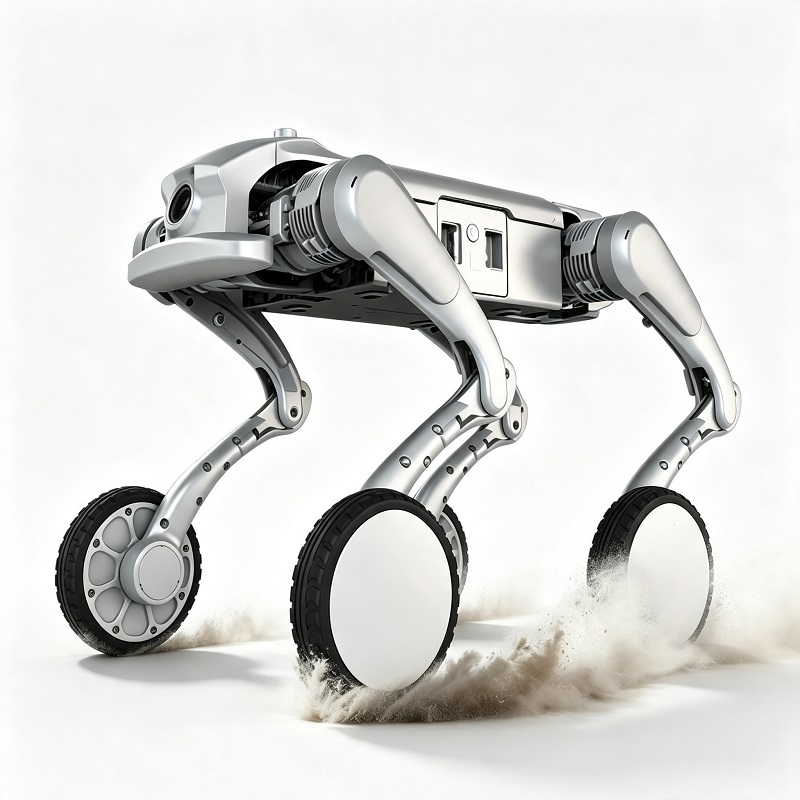Fyrhjulig robot för terränginspektionsrobothund